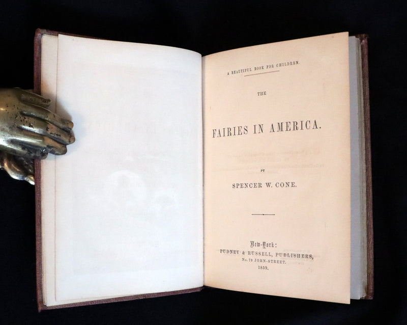 1859 Scarce Book - The FAIRIES IN AMERICA by Spencer W. Cone. Illustrated.