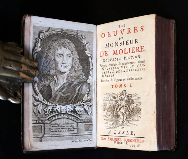 1760 Scarce French Book set - The Complete Illustrated Work of MOLIERE - Les Oeuvres de Monsieur MOLIERE.