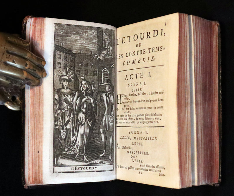 1760 Scarce French Book set - The Complete Illustrated Work of MOLIERE - Les Oeuvres de Monsieur MOLIERE.