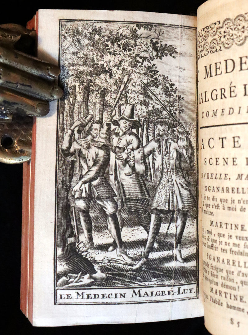 1760 Scarce French Book set - The Complete Illustrated Work of MOLIERE - Les Oeuvres de Monsieur MOLIERE.