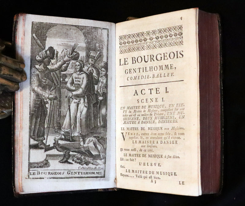 1760 Scarce French Book set - The Complete Illustrated Work of MOLIERE - Les Oeuvres de Monsieur MOLIERE.