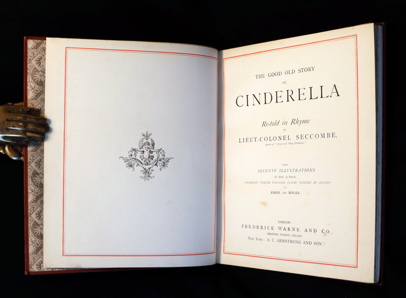 1882 Scarce Victorian Book ~ The Good Old Story of CINDERELLA by Lieut.-Colonel Seccombe Illustrated.