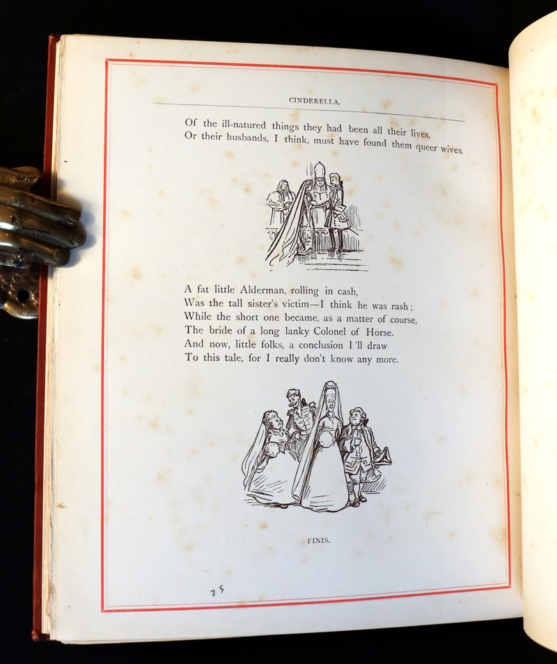 1882 Scarce Victorian Book ~ The Good Old Story of CINDERELLA by Lieut.-Colonel Seccombe Illustrated.