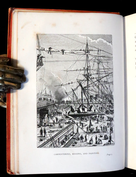 1874 Scarce First Edition Jules Verne - A Floating City and the Blockade Runners Illustrated.