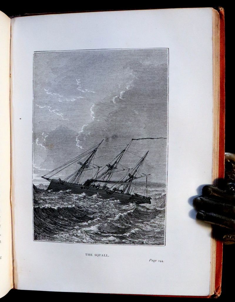 1874 Scarce First Edition Jules Verne - A Floating City and the Blockade Runners Illustrated.