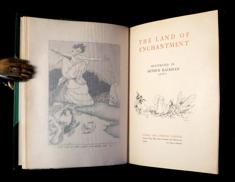 1907 Rare 1stED bound by Bayntun - LAND OF ENCHANTMENT illustrated by Arthur RACKHAM.