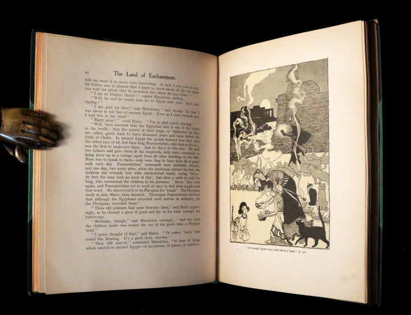 1907 Rare 1stED bound by Bayntun - LAND OF ENCHANTMENT illustrated by Arthur RACKHAM.