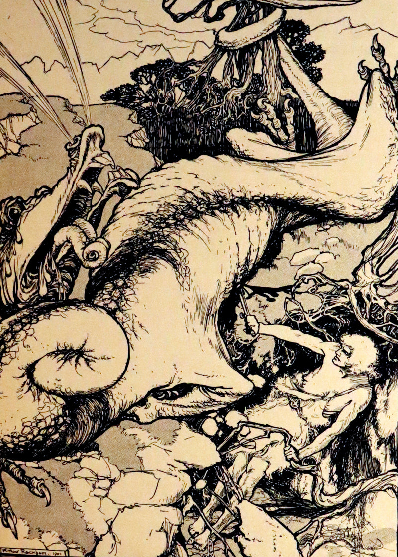 1907 Rare 1stED bound by Bayntun - LAND OF ENCHANTMENT illustrated by Arthur RACKHAM.