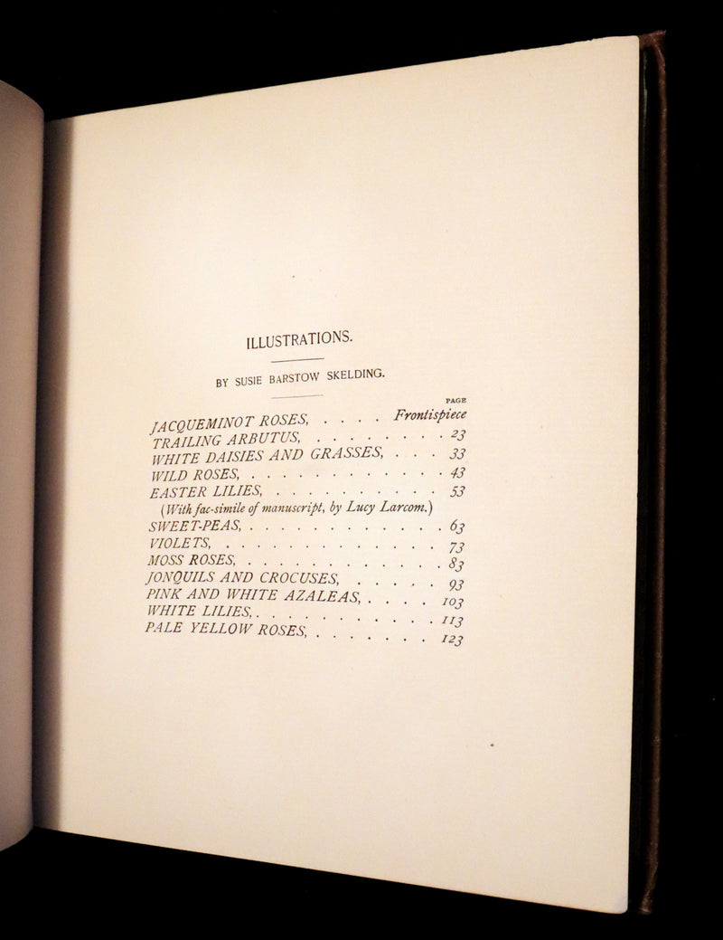 1886 Rare Victorian First Edition - FLOWERS FROM DELL AND BOWER Illustrated by Susie Barstow Skelding.