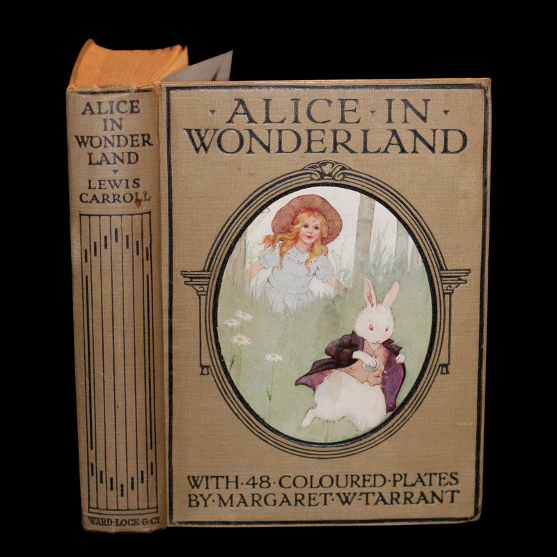1920 Rare Book - Alice's Adventures in Wonderland with colored illustrations By Margaret W. Tarrant.
