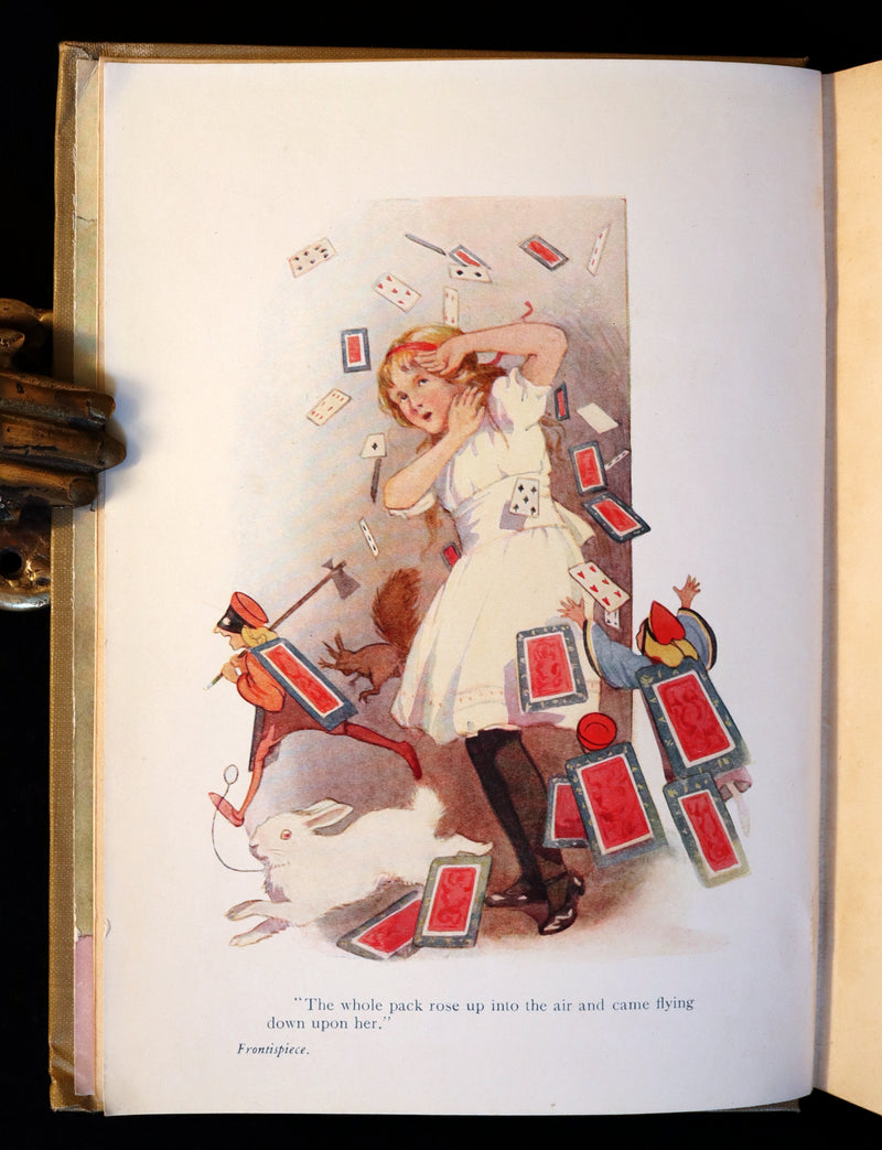 1920 Rare Book - Alice's Adventures in Wonderland with colored illustrations By Margaret W. Tarrant.