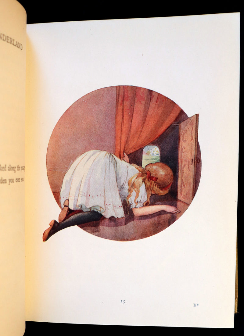 1920 Rare Book - Alice's Adventures in Wonderland with colored illustrations By Margaret W. Tarrant.