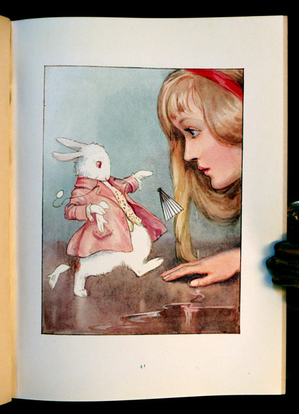 1920 Rare Book - Alice's Adventures in Wonderland with colored illustrations By Margaret W. Tarrant.