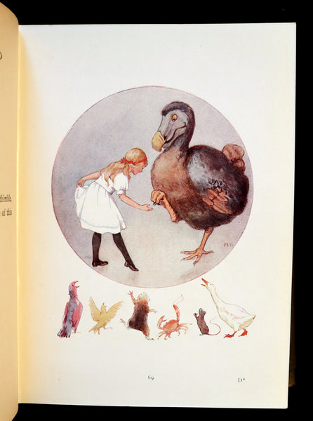 1920 Rare Book - Alice's Adventures in Wonderland with colored illustrations By Margaret W. Tarrant.