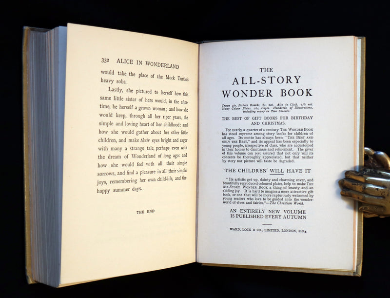 1920 Rare Book - Alice's Adventures in Wonderland with colored illustrations By Margaret W. Tarrant.