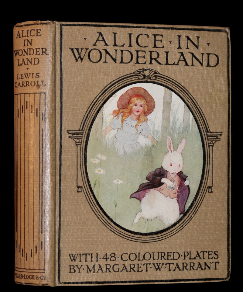 1920 Rare Book - Alice's Adventures in Wonderland with colored illustrations By Margaret W. Tarrant.