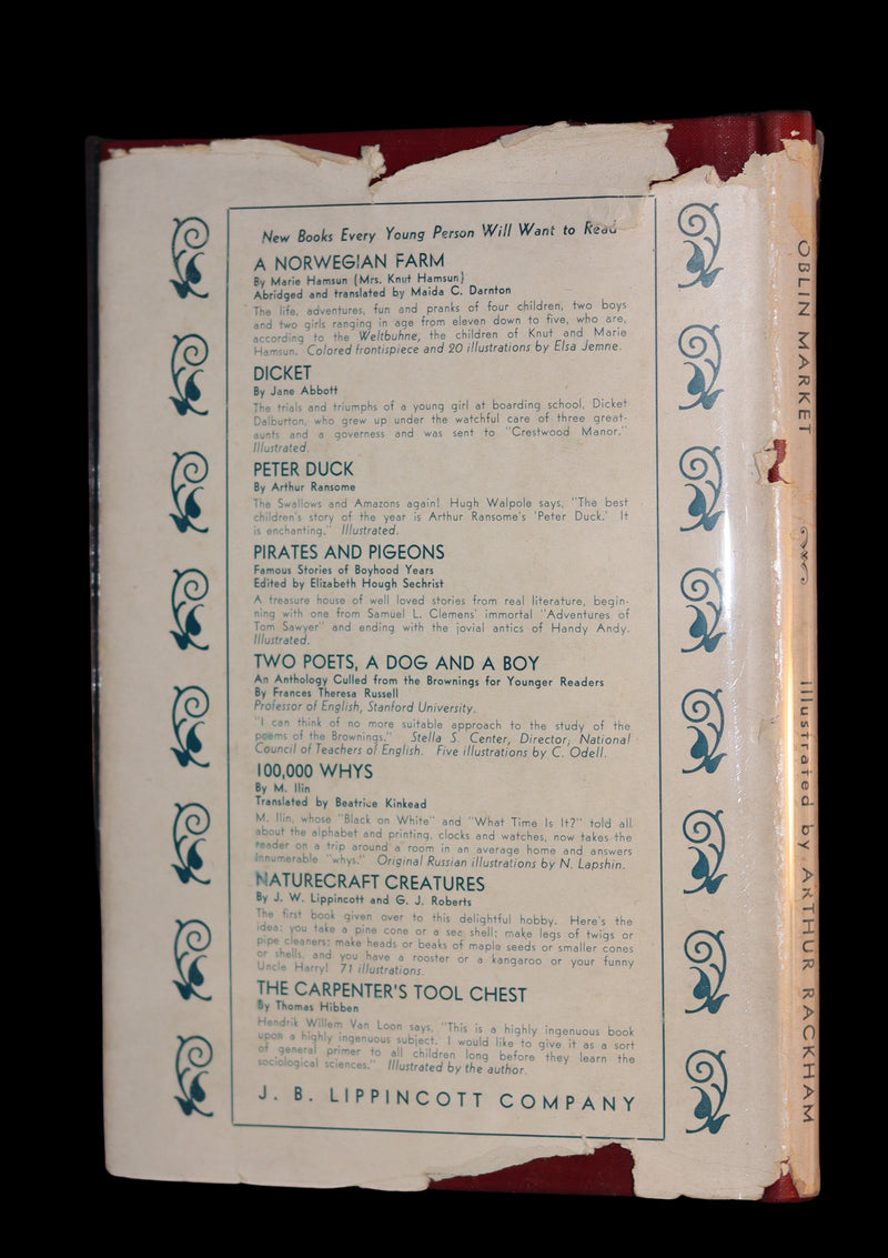 1933 Rare First US Edition - Goblin Market by Christina Rossetti illustrated by Arthur Rackham.