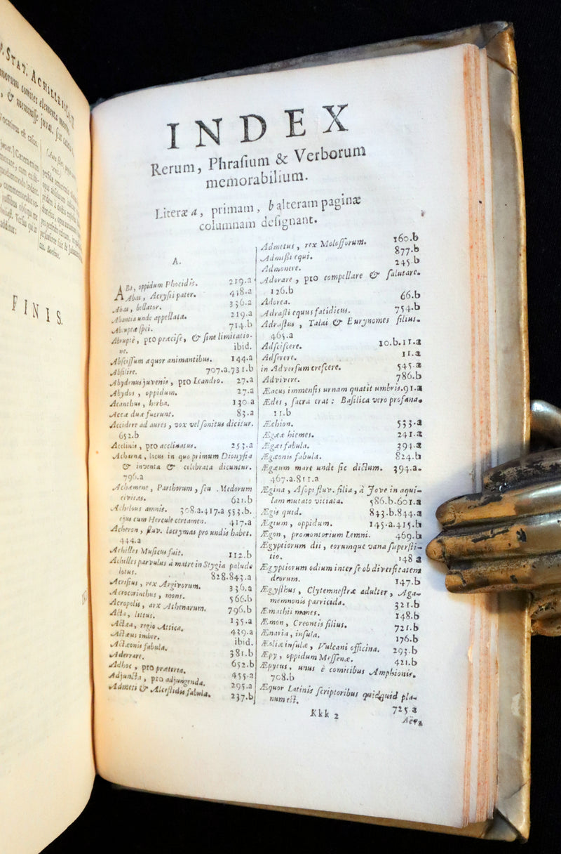 1671 Rare Latin Vellum Book - Publius Papinius Statius Works - Roman Poet of the 1st Century AD.