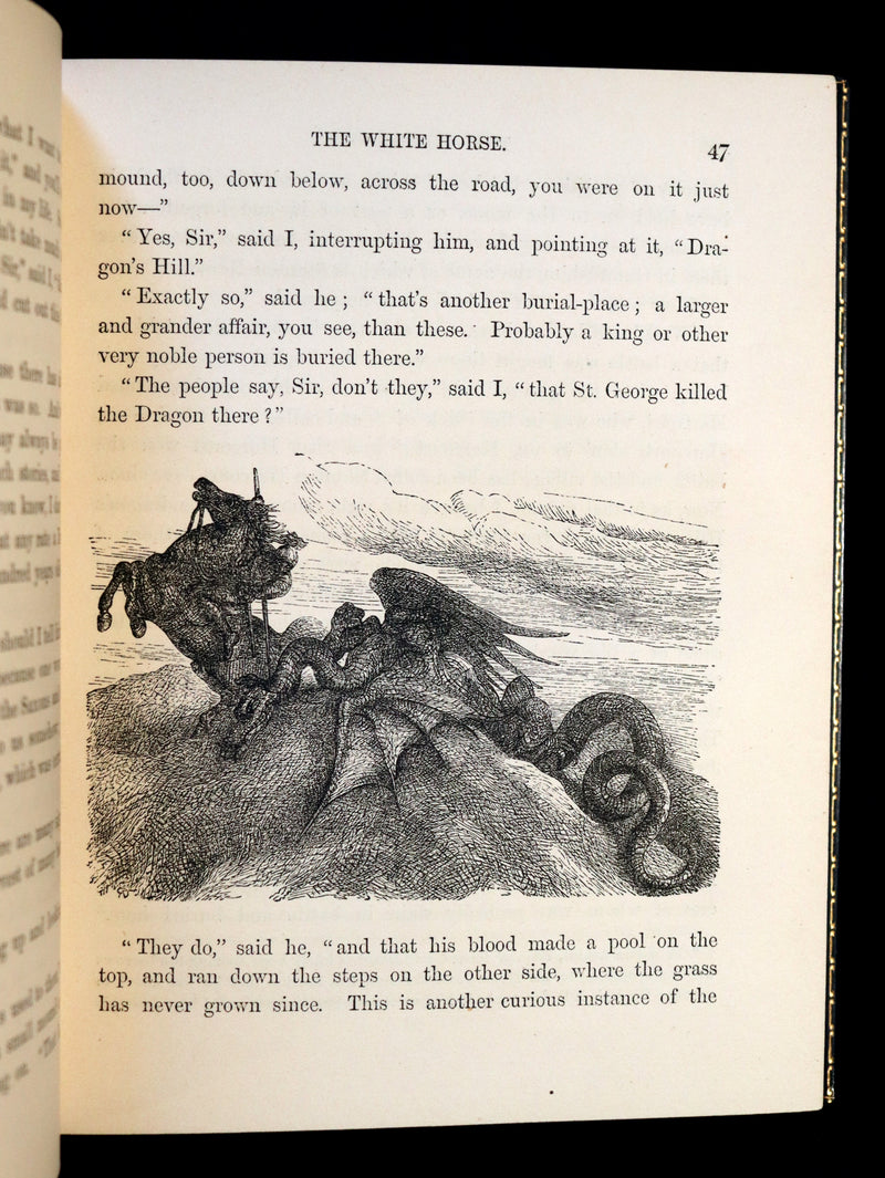 1859 1stED bound by Root & Son - The Scouring of the (Uffington) White Horse Illustrated by Richard Doyle.