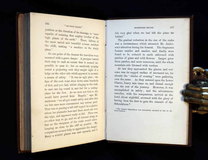 1881 Rare Victorian Book - Alpine Climbing: Narratives of Recent Ascents of Mont Blanc and Other Summits of the Alps.