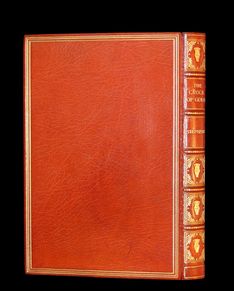 1926 Rare Book bound by Bayntun - The Crock of Gold by James Stephen & illustrated by Thomas Mackenzie.