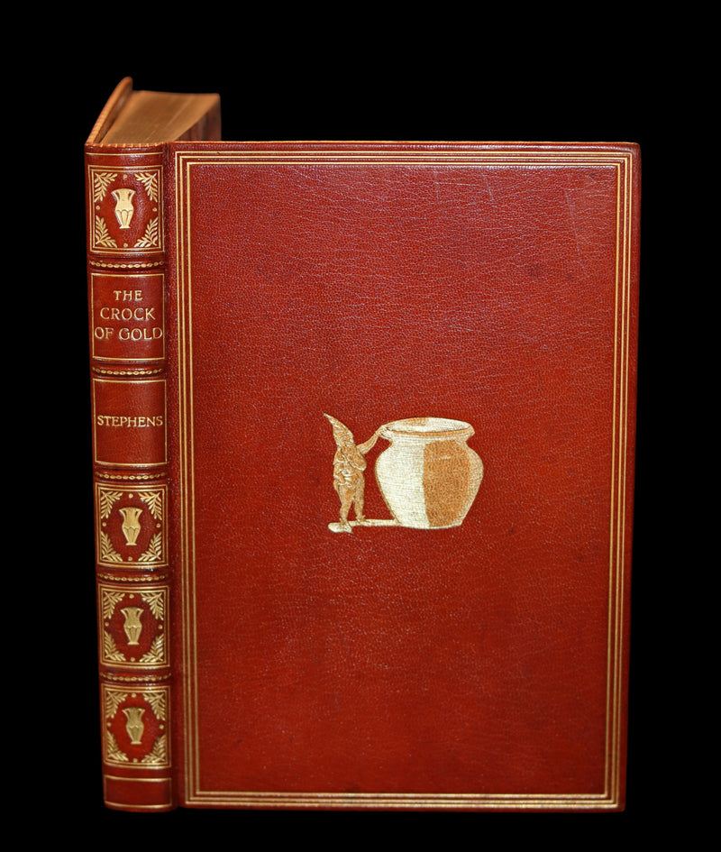 1926 Rare Book bound by Bayntun - The Crock of Gold by James Stephen & illustrated by Thomas Mackenzie.