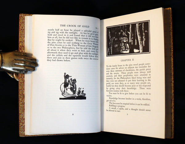 1926 Rare Book bound by Bayntun - The Crock of Gold by James Stephen & illustrated by Thomas Mackenzie.