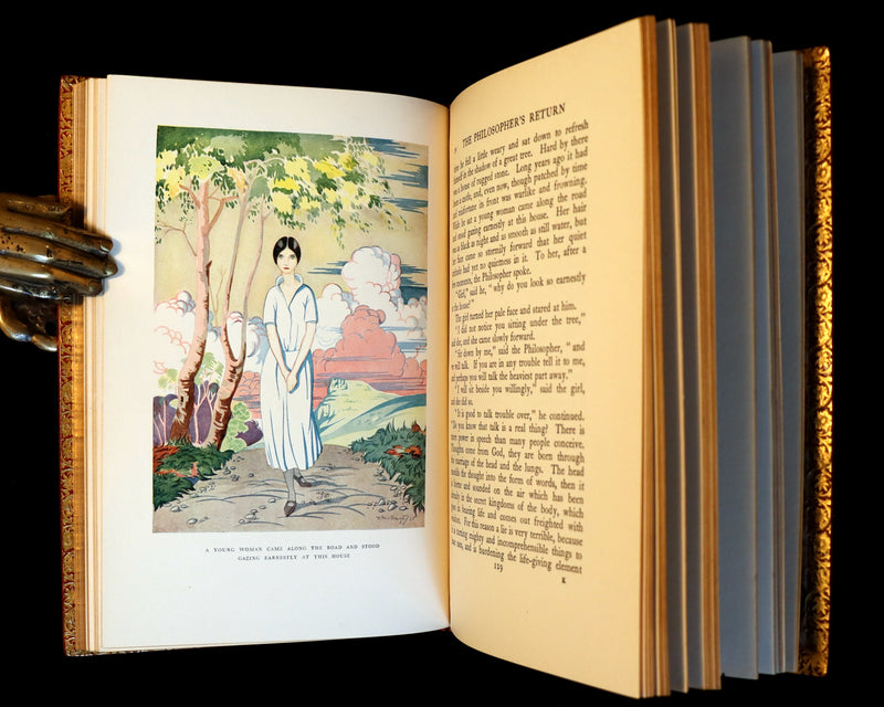 1926 Rare Book bound by Bayntun - The Crock of Gold by James Stephen & illustrated by Thomas Mackenzie.
