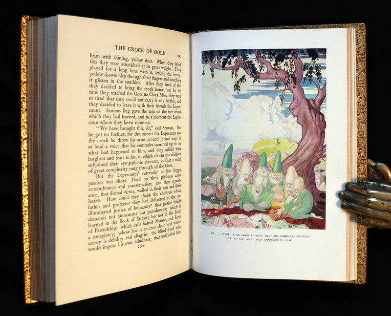 1926 Rare Book bound by Bayntun - The Crock of Gold by James Stephen & illustrated by Thomas Mackenzie.
