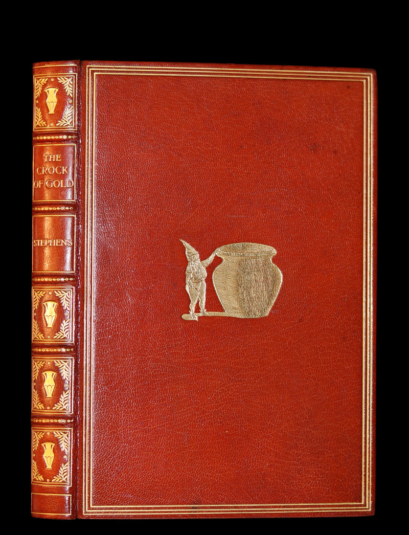 1926 Rare Book bound by Bayntun - The Crock of Gold by James Stephen & illustrated by Thomas Mackenzie.