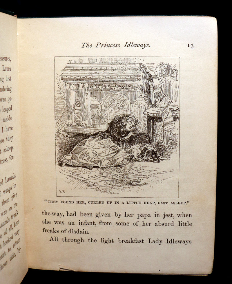 1880 Rare Victorian Book - The Princess Idleways a Fairy Story by Mrs. W. J. Hays. Illustrated.