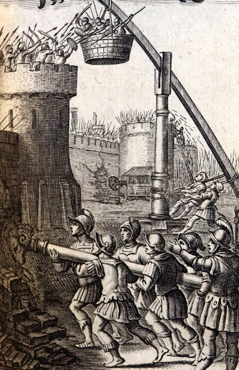 1644 Rare Latin Vellum Book - VEGETIUS on ROMAN WARFARE & POLYBIUS Military Organization.