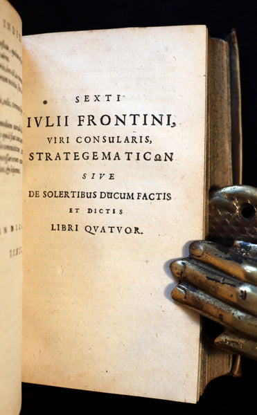 1644 Rare Latin Vellum Book - VEGETIUS on ROMAN WARFARE & POLYBIUS Military Organization.