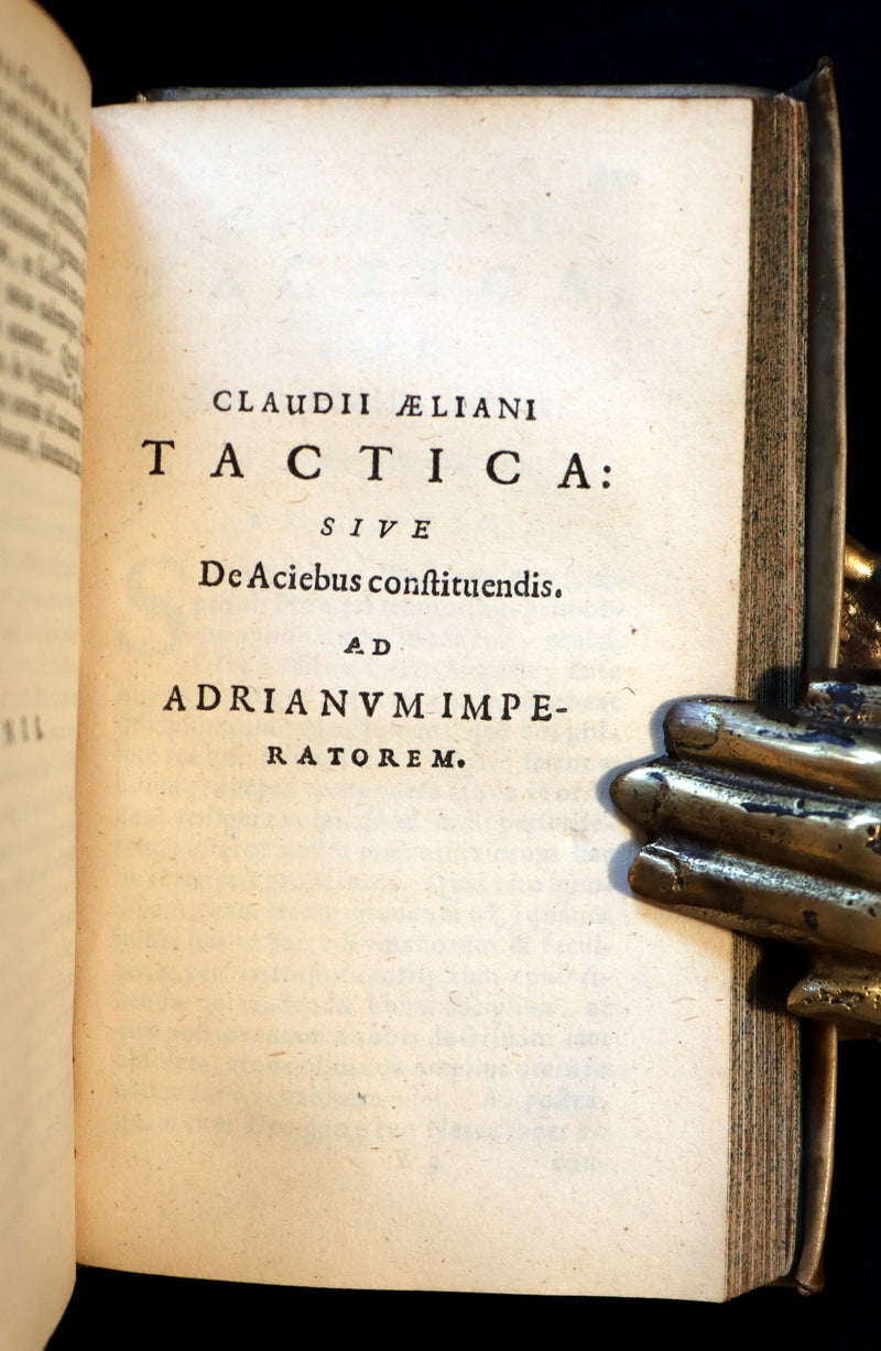 1644 Rare Latin Vellum Book - VEGETIUS on ROMAN WARFARE & POLYBIUS Military Organization.