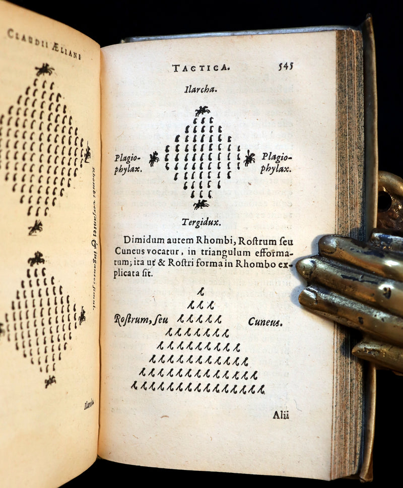 1644 Rare Latin Vellum Book - VEGETIUS on ROMAN WARFARE & POLYBIUS Military Organization.