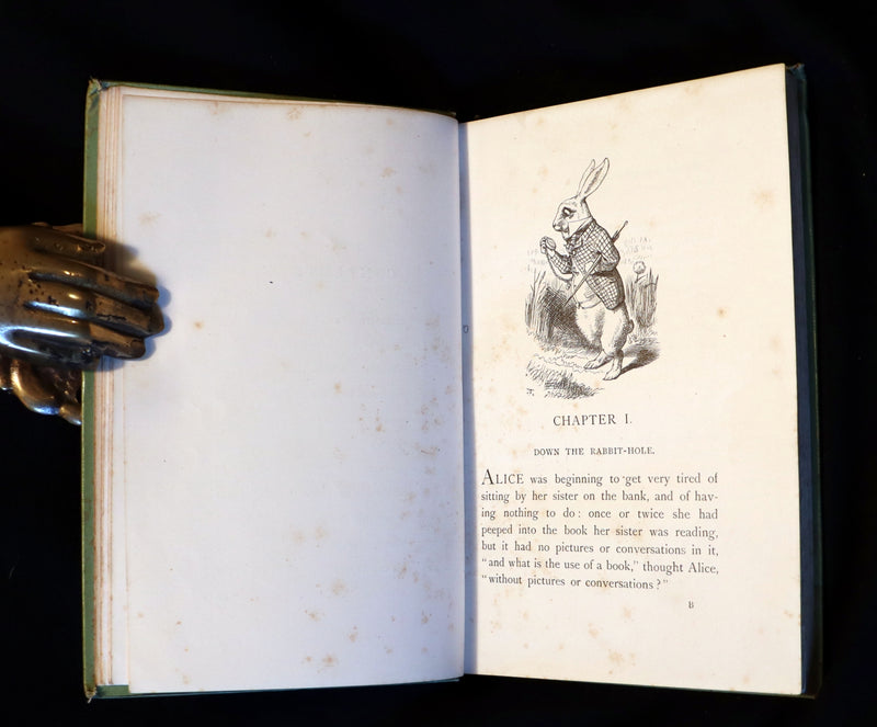 1897 Rare Victorian Book - Alice's Adventures in Wonderland by Lewis Carroll illustrated by John Tenniel.