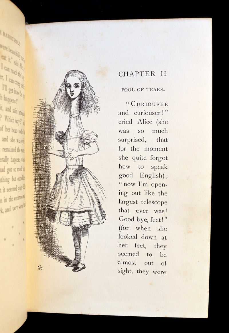 1897 Rare Victorian Book - Alice's Adventures in Wonderland by Lewis Carroll illustrated by John Tenniel.