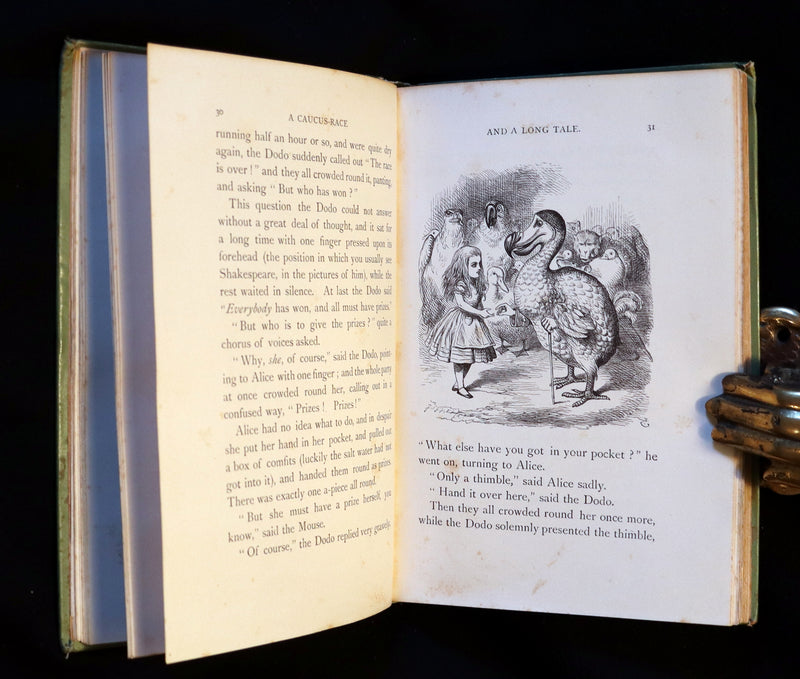1897 Rare Victorian Book - Alice's Adventures in Wonderland by Lewis Carroll illustrated by John Tenniel.