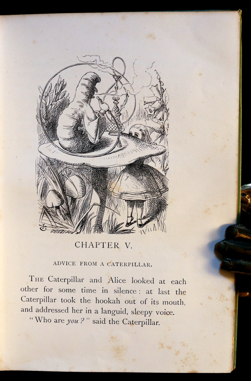 1897 Rare Victorian Book - Alice's Adventures in Wonderland by Lewis Carroll illustrated by John Tenniel.