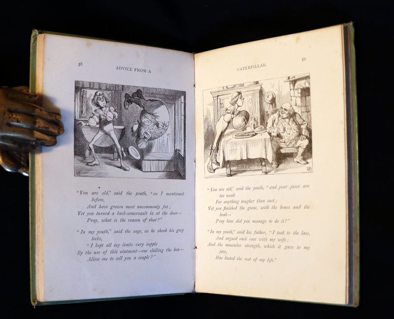 1897 Rare Victorian Book - Alice's Adventures in Wonderland by Lewis Carroll illustrated by John Tenniel.