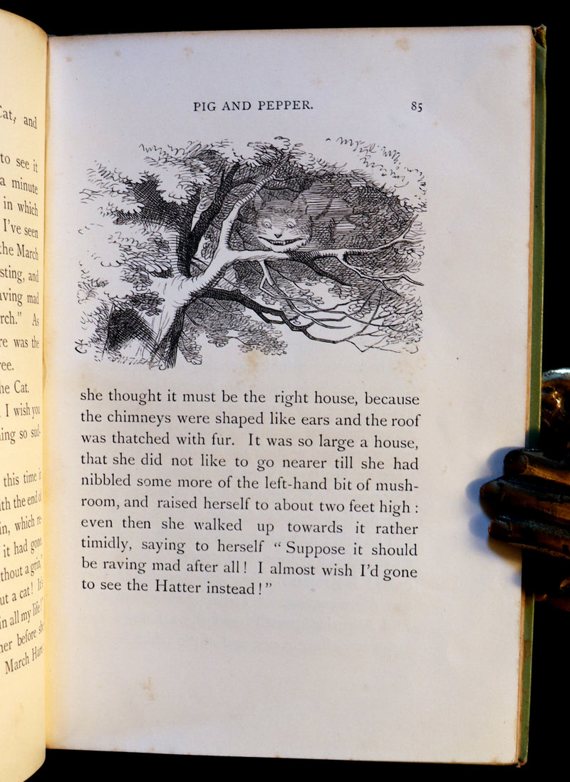 1897 Rare Victorian Book - Alice's Adventures in Wonderland by Lewis Carroll illustrated by John Tenniel.
