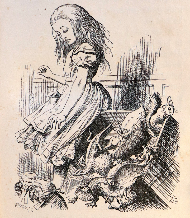 1897 Rare Victorian Book - Alice's Adventures in Wonderland by Lewis Carroll illustrated by John Tenniel.