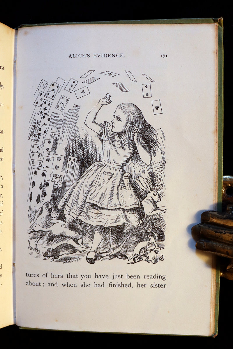 1897 Rare Victorian Book - Alice's Adventures in Wonderland by Lewis Carroll illustrated by John Tenniel.