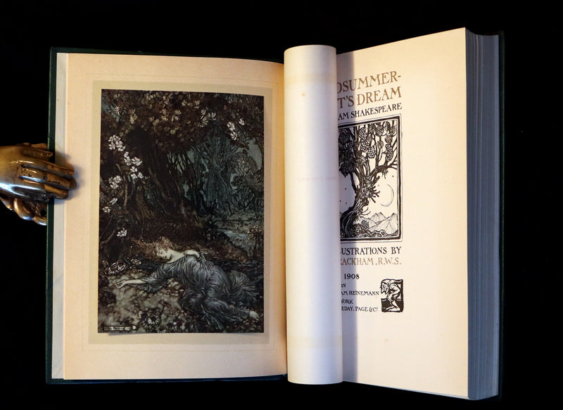 1908 Rare Book - Shakespeare's Midsummer Night's Dream. First Edition illustrated by Rackham.