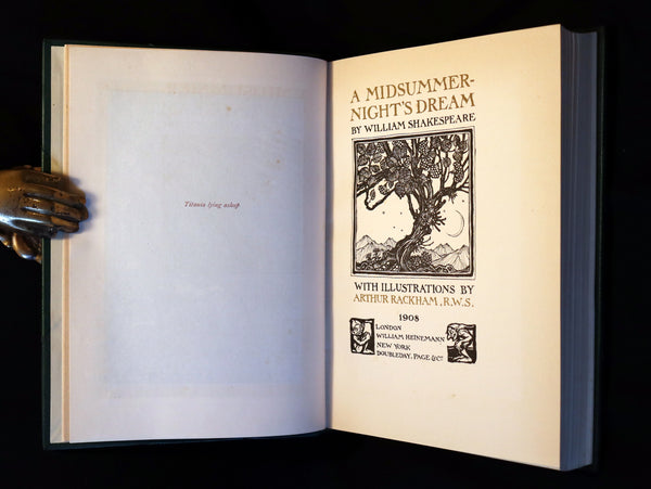 1908 Rare Book - Shakespeare's Midsummer Night's Dream. First Edition illustrated by Rackham.