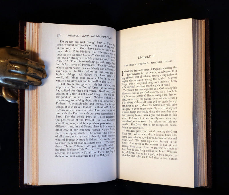 1897 Rare Book bound by Zaehnsdorf - On Heroes, Hero-Worship and the Heroic in History by Carlyle.