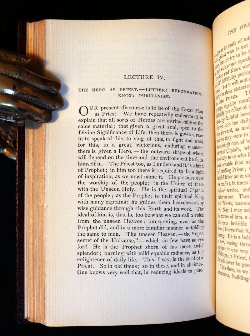 1897 Rare Book bound by Zaehnsdorf - On Heroes, Hero-Worship and the Heroic in History by Carlyle.