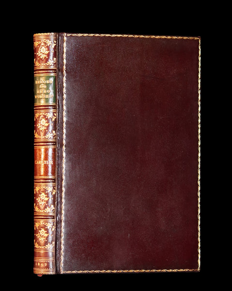 1897 Rare Book bound by Zaehnsdorf - On Heroes, Hero-Worship and the Heroic in History by Carlyle.