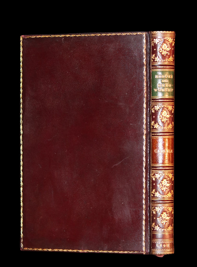 1897 Rare Book bound by Zaehnsdorf - On Heroes, Hero-Worship and the Heroic in History by Carlyle.