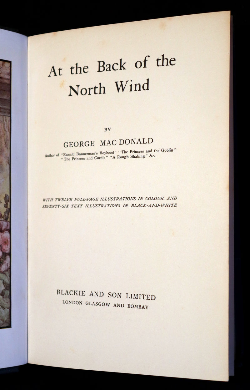 1911 Rare Book - AT THE BACK OF THE NORTH WIND by George MacDonald & Illustrated by Frank C. Pape.